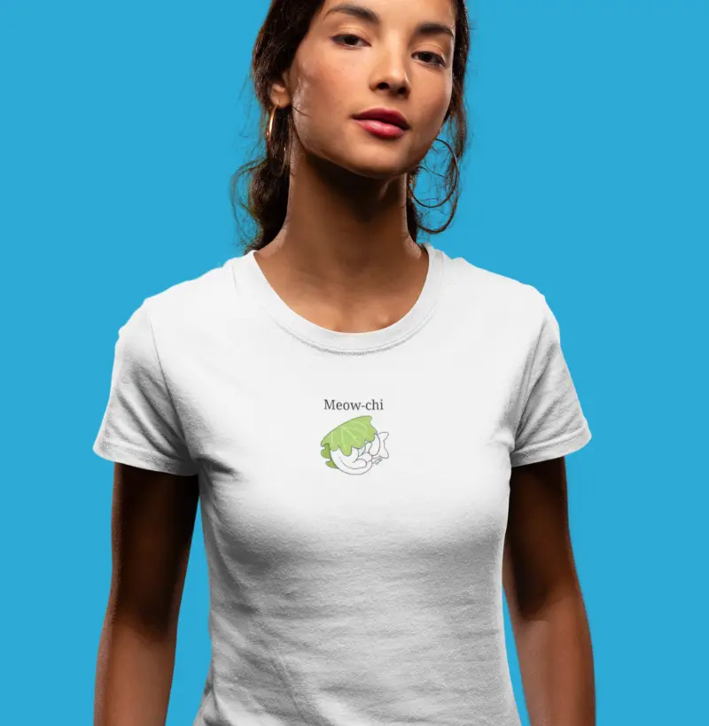 Camiseta Adulto Meow-chi Pin by Giovanna Sgarbi