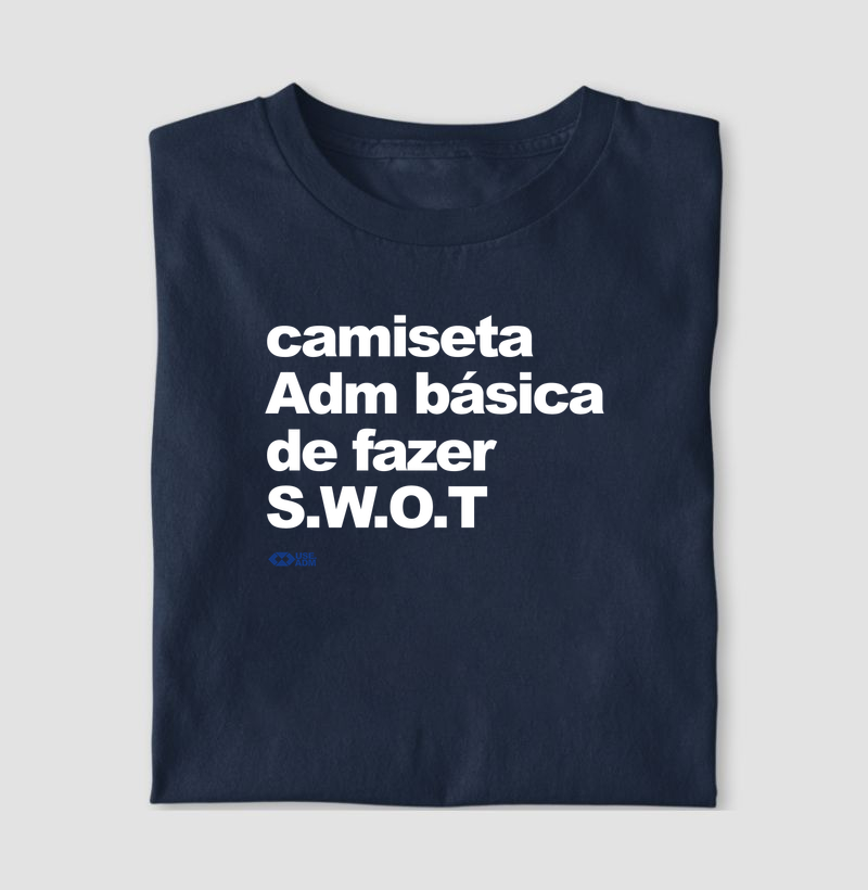 camiseta básica de fazer SWOT