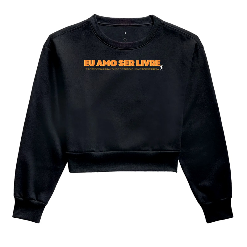 Camiseta Eu Amo Ser Livre – Posso Voar Pra Longe de Tudo Que Me Torna Presa