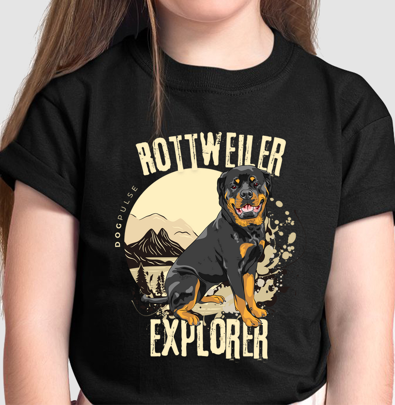 Camiseta Infantil Dog Pulse Rottweiler Explorer – Fearless Companion