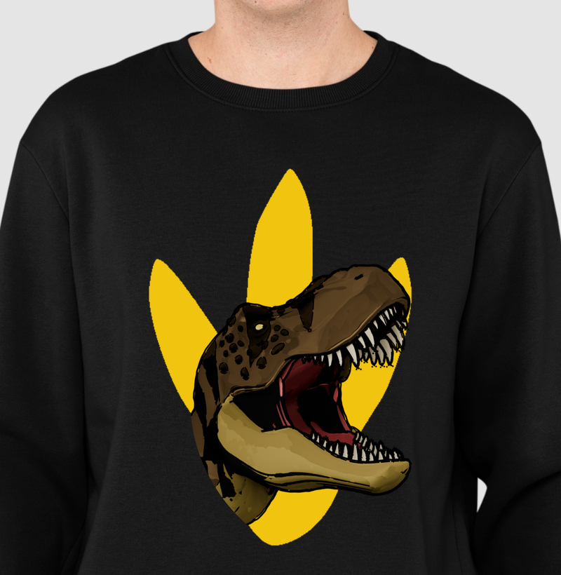 Blusa Dinossauro Suéter T-rex Rugido Furioso Algodão  Premium Dinoloco