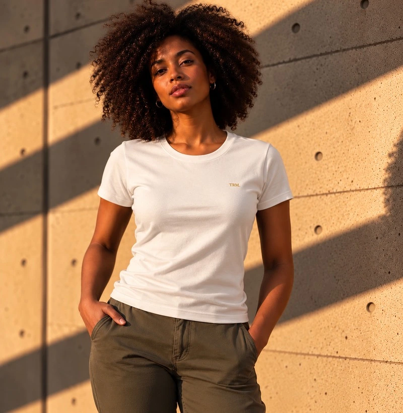 TRM Timeless Premium Feminina White - Camiseta Algodão Peruano