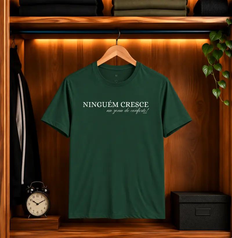 Ninguém cresce na zona de conforto I - Camiseta