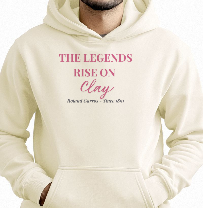 The Legends Rise On Clay - Roland Garros - Moletom com capuz
