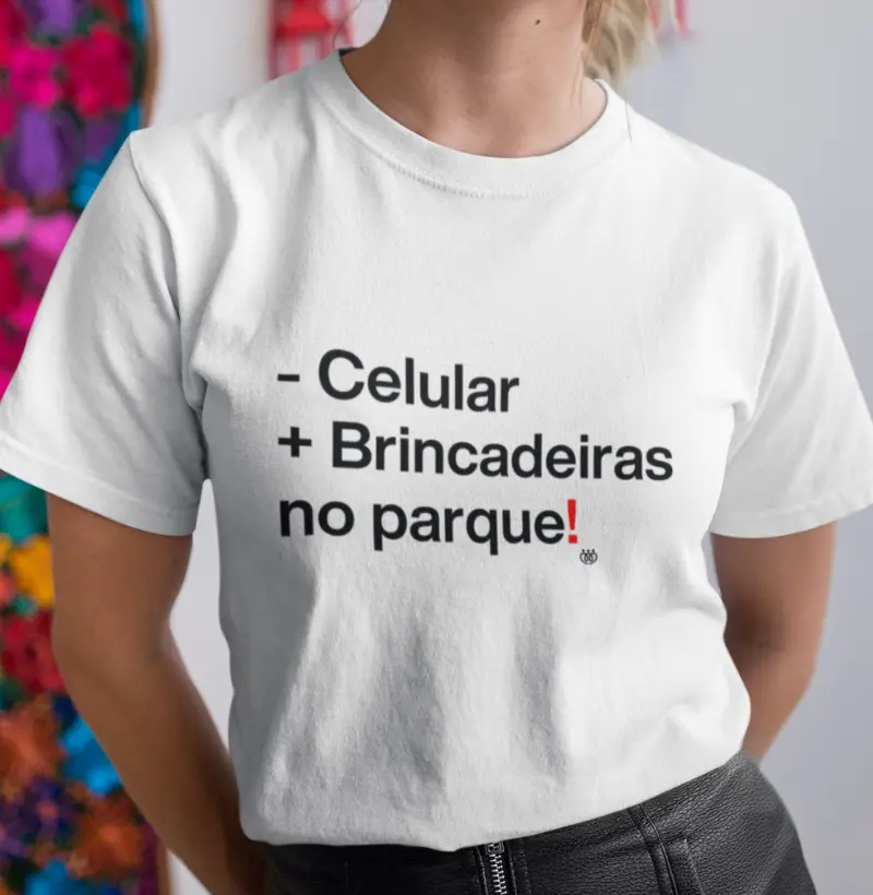 Menos celular, mais brincadeiras no parque