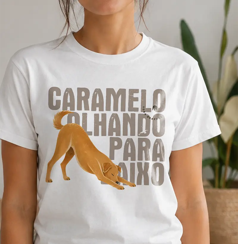 Caramelo olhando para baixo