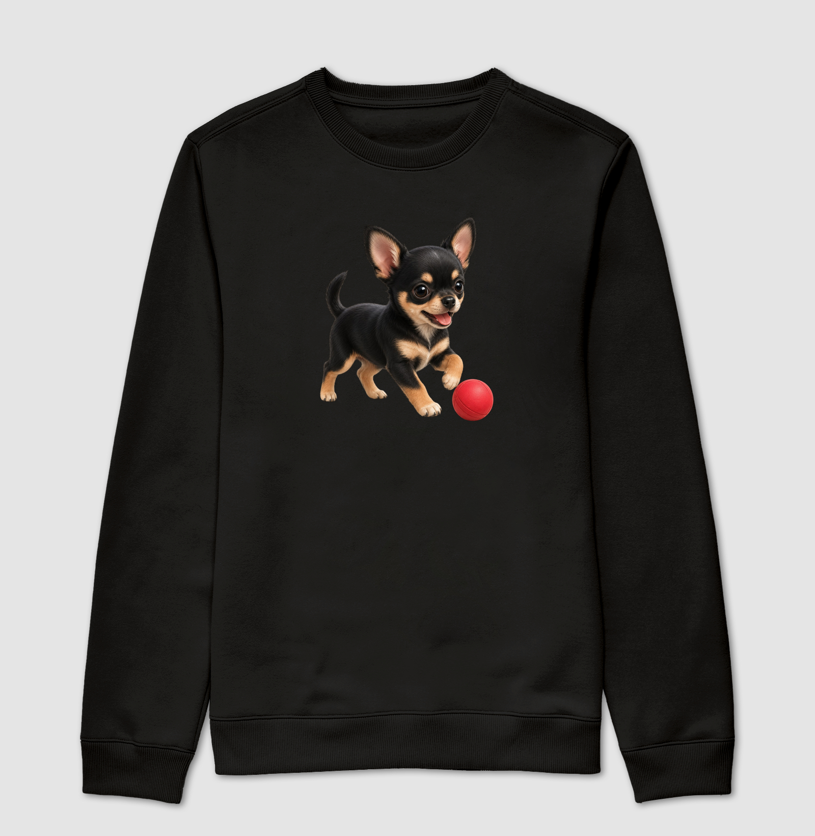 Chihuahua Preto - Desenho Animado - Suéter Moletom