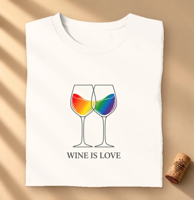 Camiseta Wine is Love - Camiseta