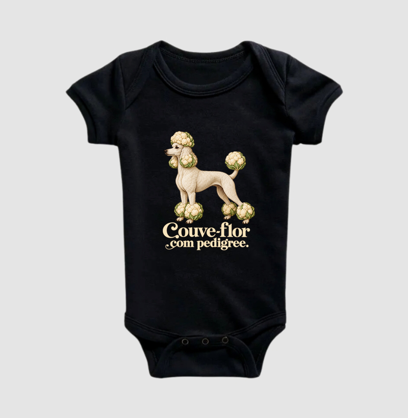 Poodle: Couve-flor Com Pedigree - Body Infantil