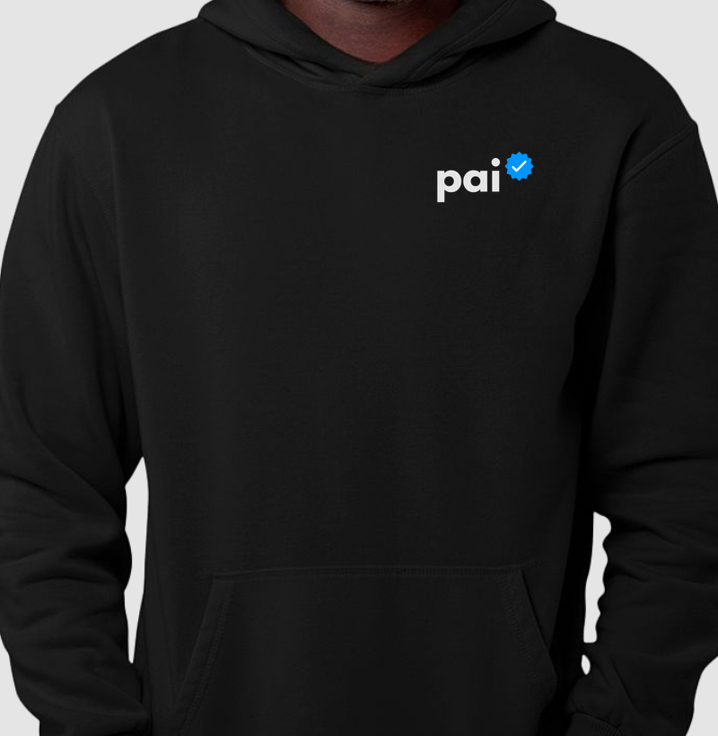 Pai ✔️ Hoodie Slim - O título verificado mais importante de uma vida