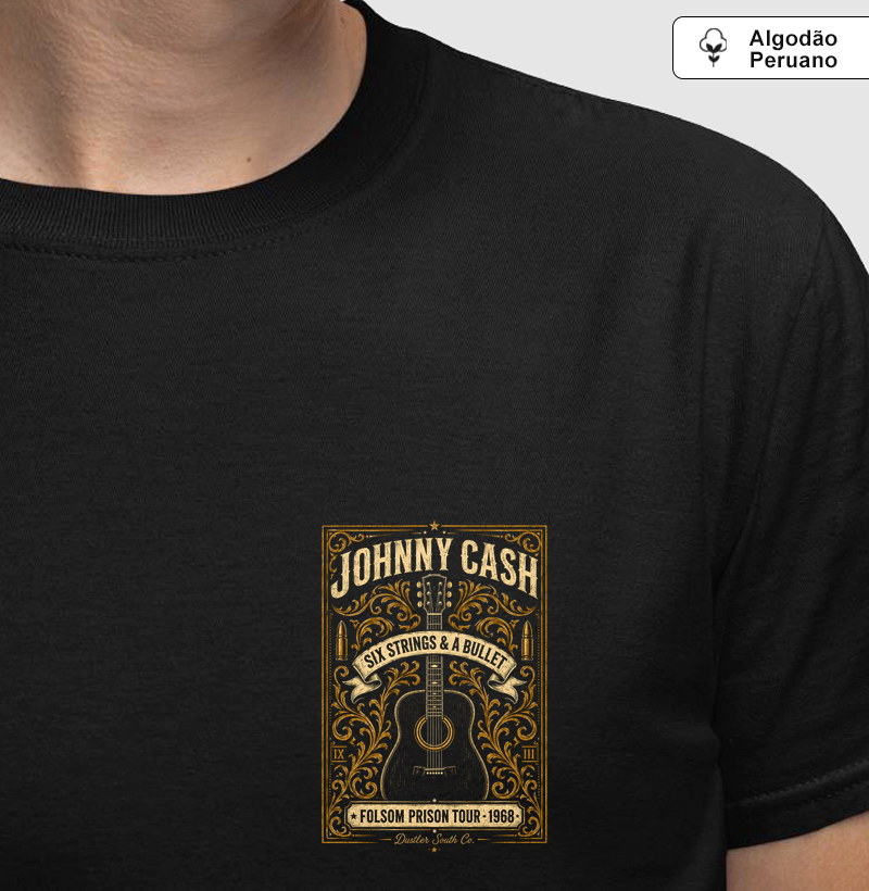 Camiseta Country Folson  – Six Strings & a Bullet