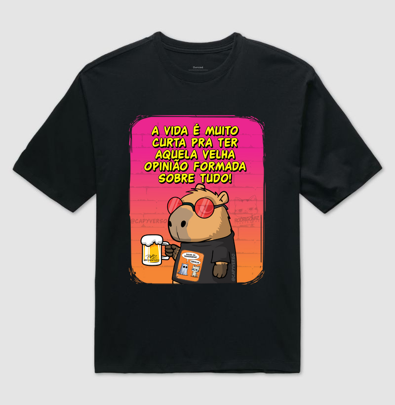 Camiseta Capivara Opinião - Camiseta Oversized