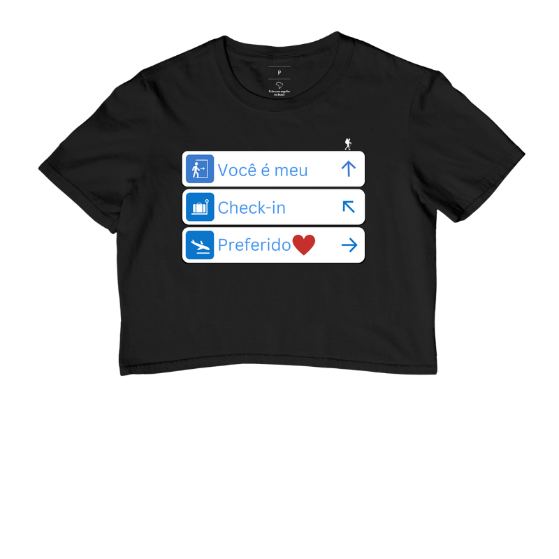 Camiseta Estampa Você é Meu Check-in Preferido | Excursionista