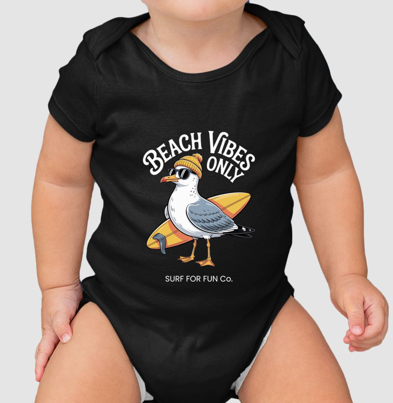 Gaivota Surfista - Beach Vibes Only - Surf For Fun Wear