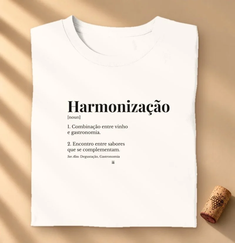 Camiseta Harmonização — Wine Dictionary