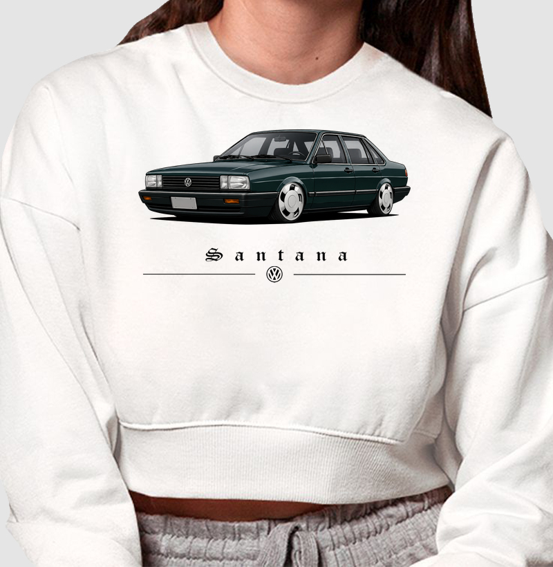 Moletom cropped feminino Santana