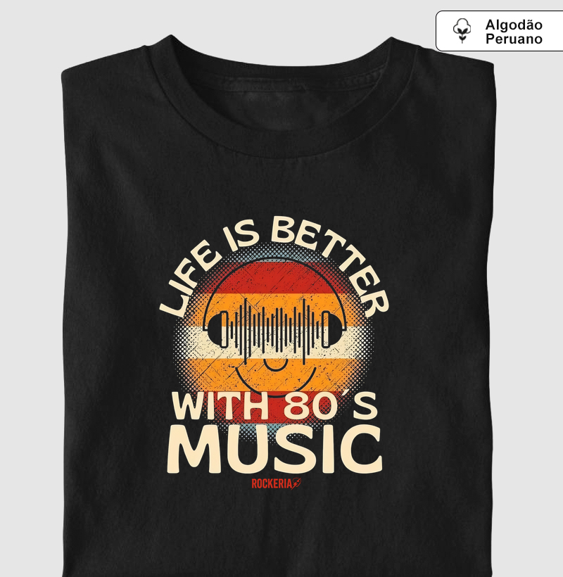Camiseta Algodão Peruano 80´s Music