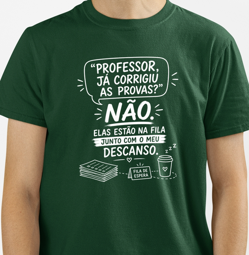 Camiseta Masculina Algodão Já Corrigiu as Provas