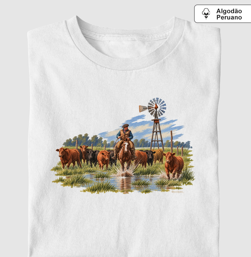 Aguas de la Estancia - Camiseta Algodão Peruano