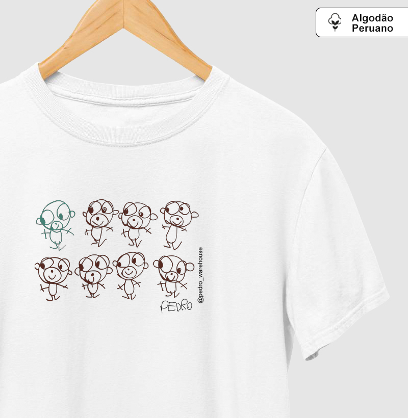 CAMISETA PREMIUM ALGODÃO PERUANO - MACAQUINHOS