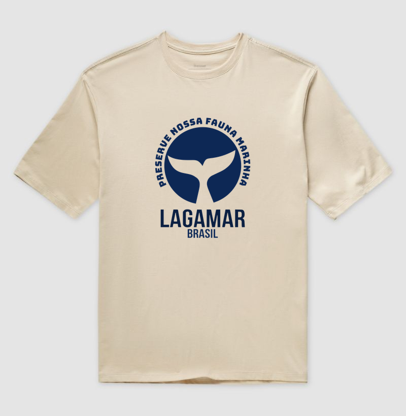 Camiseta Oversized Preserve nossa fauna Marinha