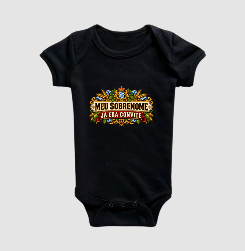 Meu sobrenome já era convite - Body Infantil