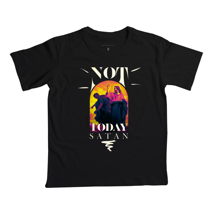 OVERSIZED "SATAN NOT TODAY"