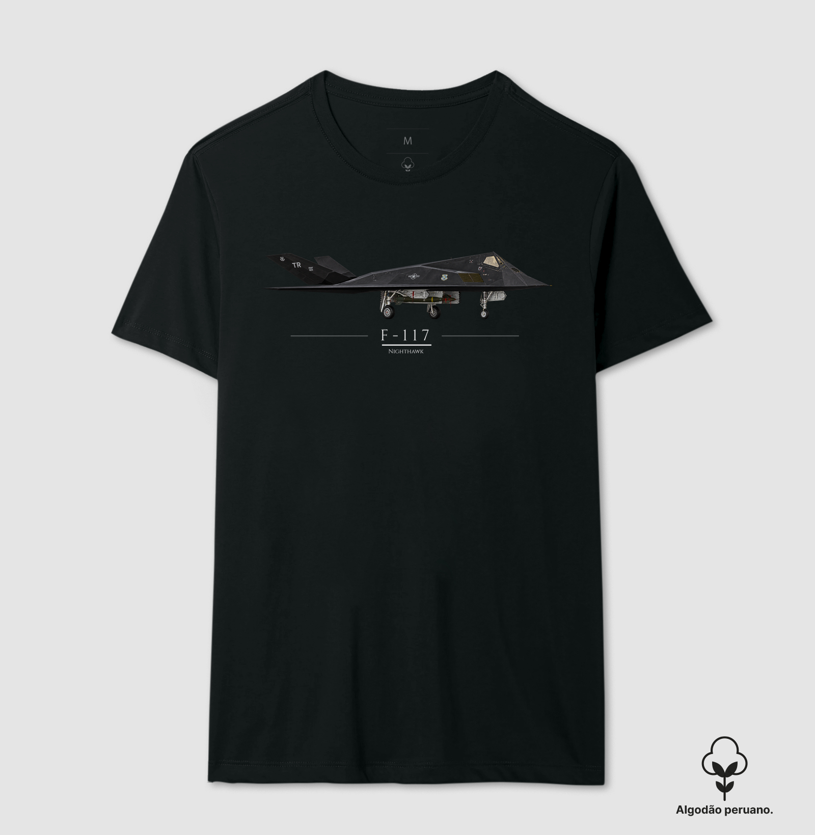 Lockheed F-117 Nighthawk | Profile - Camiseta Algodão Peruano
