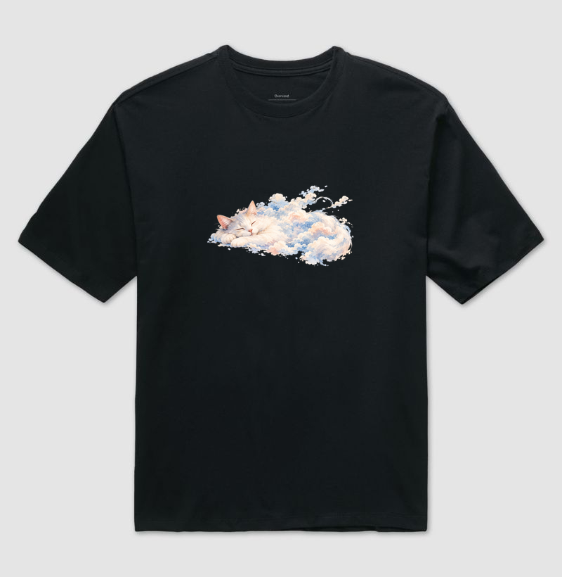 Nuvem de Gato - Camiseta Oversized