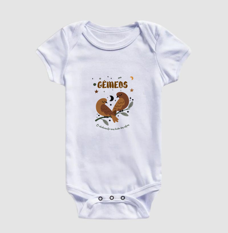 Alinhamento perfeito de Gêmeos - Body Infantil