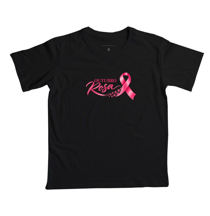 Outubro Rosa de Patinhas - Camiseta Infantil