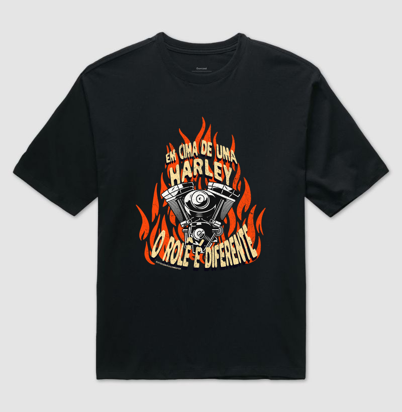 Camiseta OverSized De Harley o Rolê é Diferente 