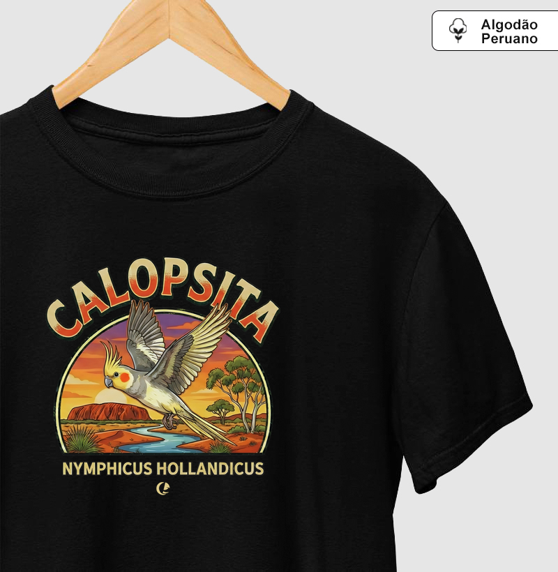 Camiseta Algodão Peruano Calopsita Sunset
