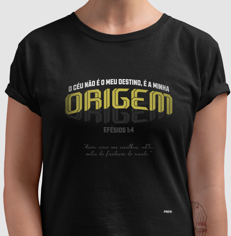Camiseta Algodão com Estampa - Minha Origem