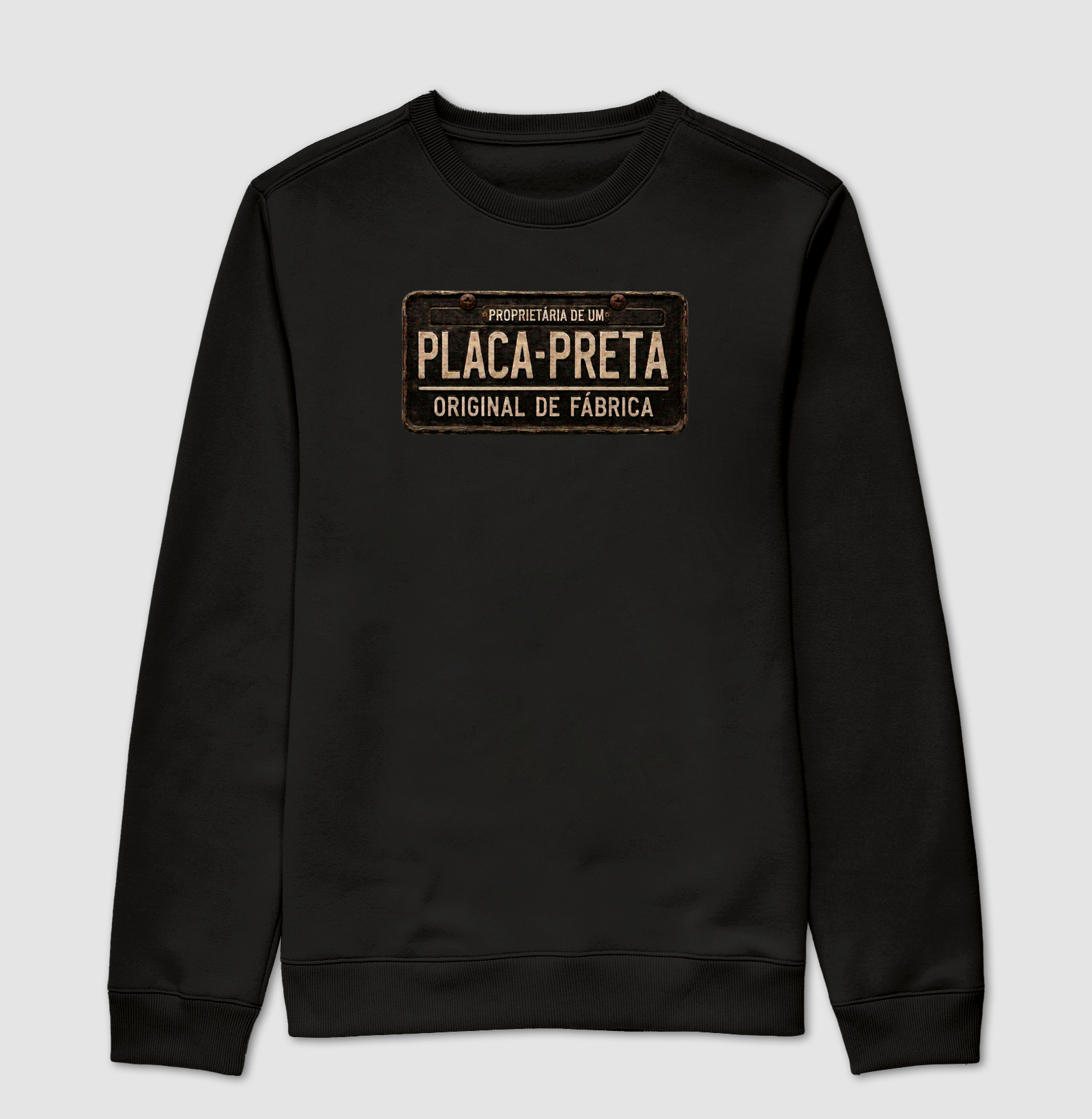 Proprietária | Placa Preta | Envelhecida