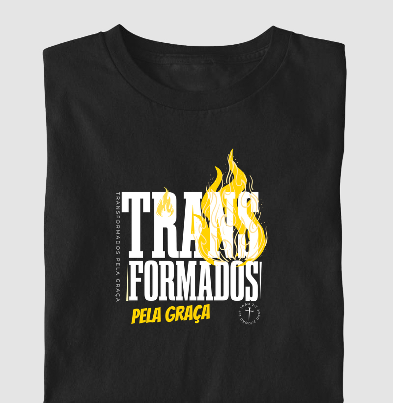 Camiseta Cristã Transformados Pela Graça - Milagree