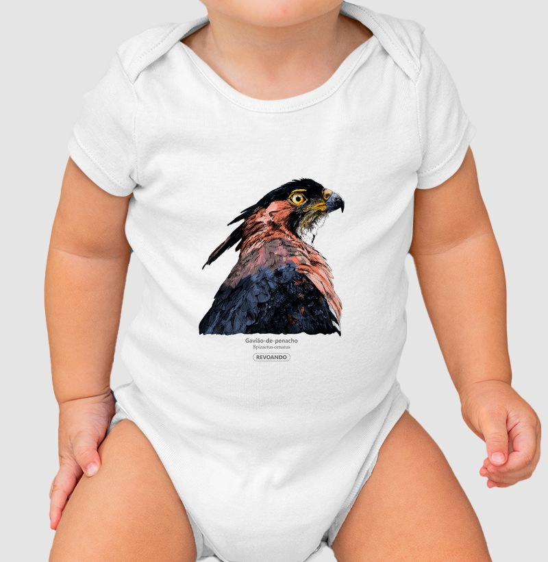 Rapinas Inky - Gavião-de-penacho - Body Infantil