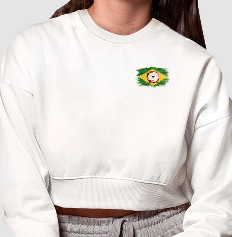 Brasil e Vinho - Cropped Moletom