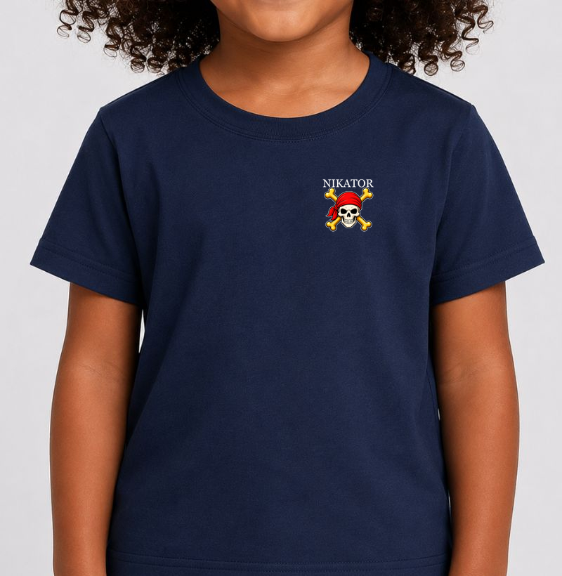 CAMISETA INFANTIL NIKATOR MINI ESSENTIAL - LOGO RED - CAMISETA INFANTIL ESCURA