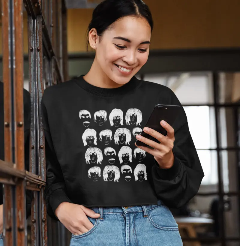 Moletom Cropped Quarteto Rock by João Pedro Pacheco