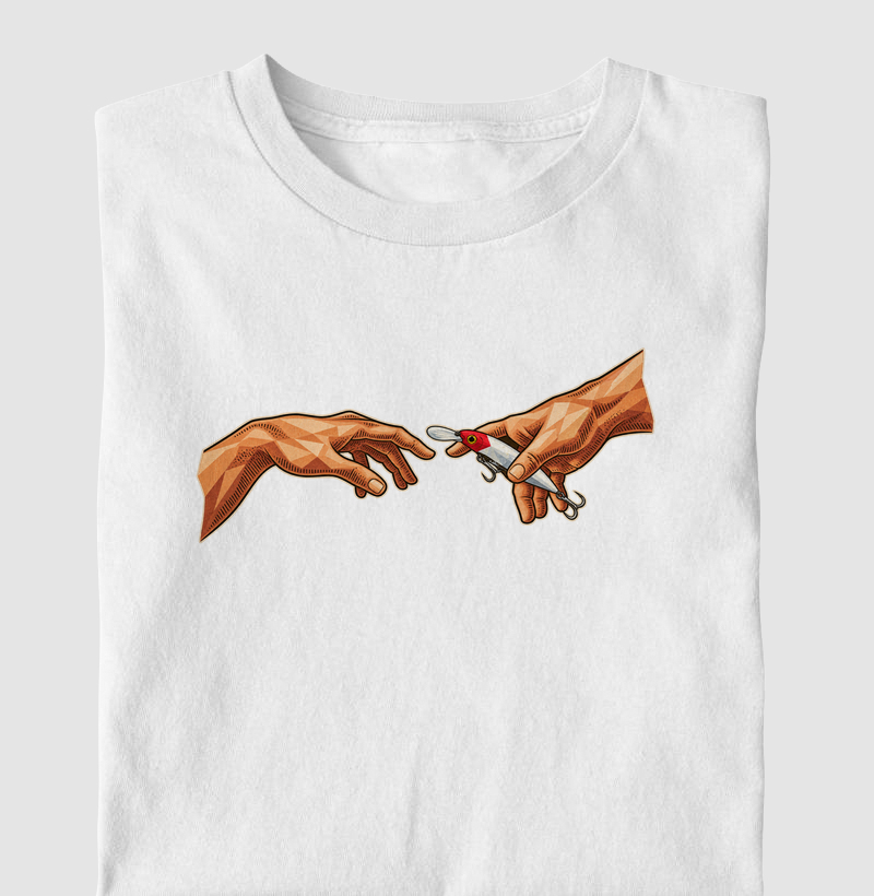🎣 A Criação da Pesca ✨ - Camiseta
