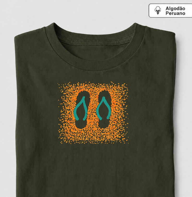 Pé na Areia - Camiseta Algodão Peruano