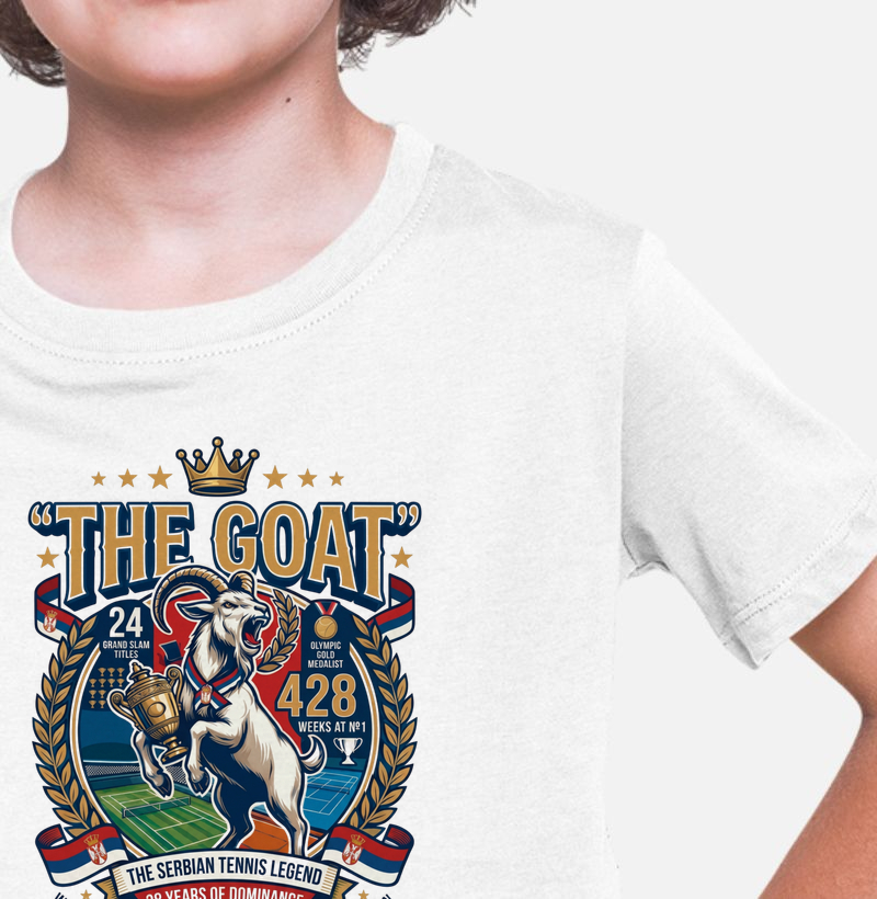 t-shirt infantil THE GOAT | camiseta tênis