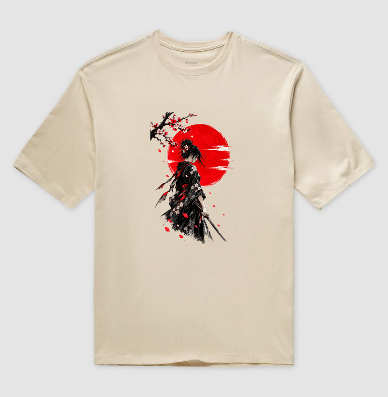 Guerreira — Coragem em Flor - Camiseta Oversized