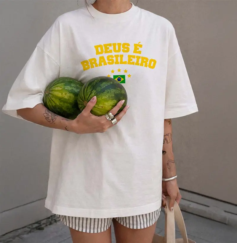 Tshirt Oversized Deus é Brasileiro