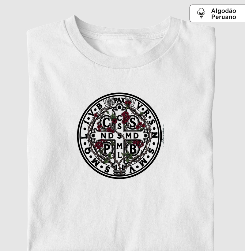 Medalha de São Bento e Coroa-de-Cristo (linhas)