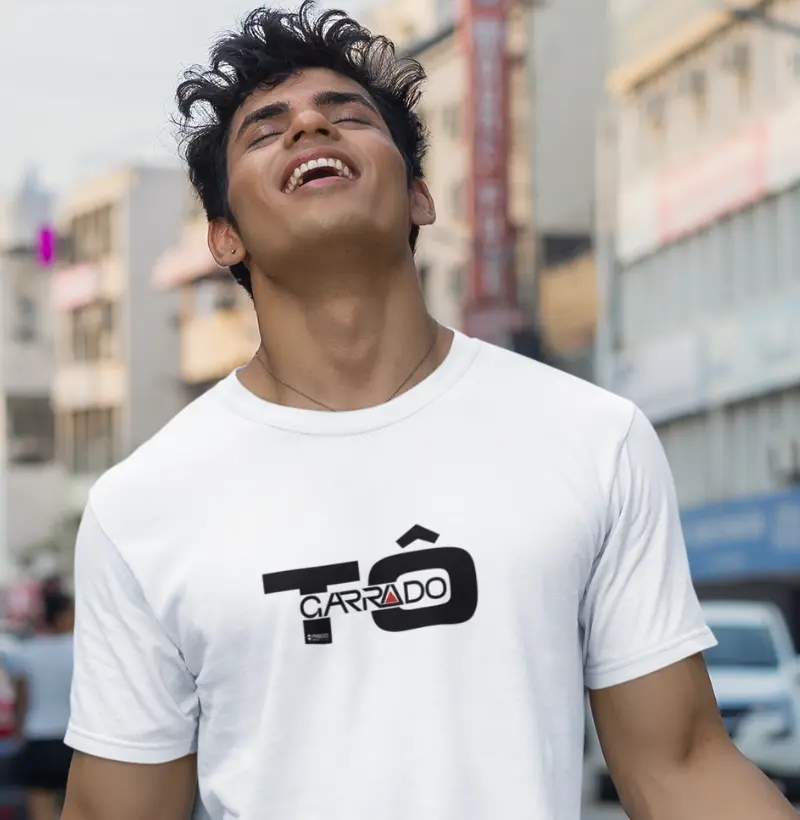 T-Shirt Masculino Branca - Tô Garrado 
