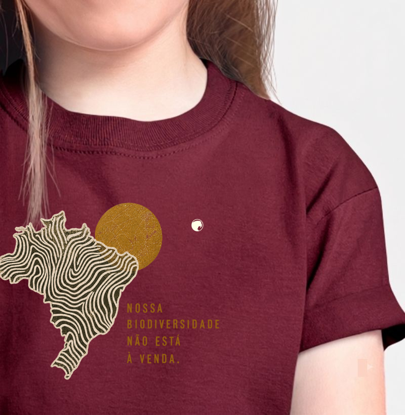 Nossa biodiversidade não está à venda - Camiseta Infantil