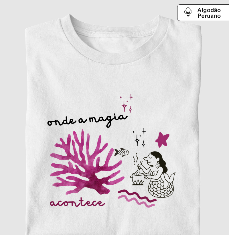 Camiseta Magia Rosa - por Maísa Campos