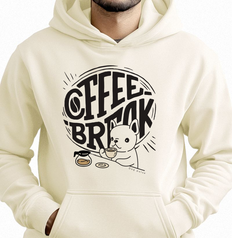 Hoodie Moletom Dog Pulse - Coffee Break Dog